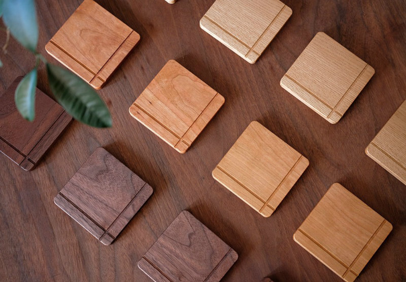 無垢の木のコースター